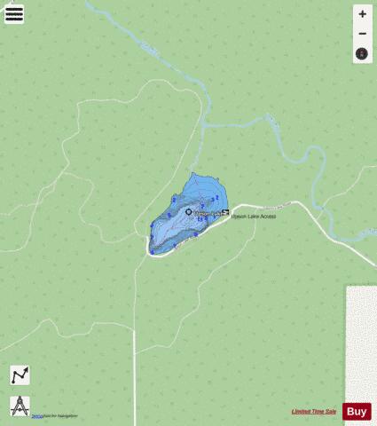 Upson Lake depth contour Map - i-Boating App - Streets