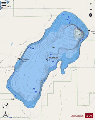 Kentuck Lake depth contour Map - i-Boating App - Streets