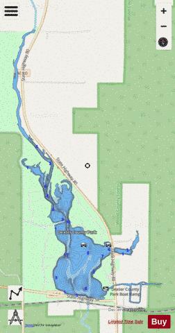 Lake Dexter 210 depth contour Map - i-Boating App - Streets